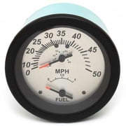 VeeThree Boat Multifunction Gauge 70315 | Speedometer Fuel 3 3/8 Inch Silver