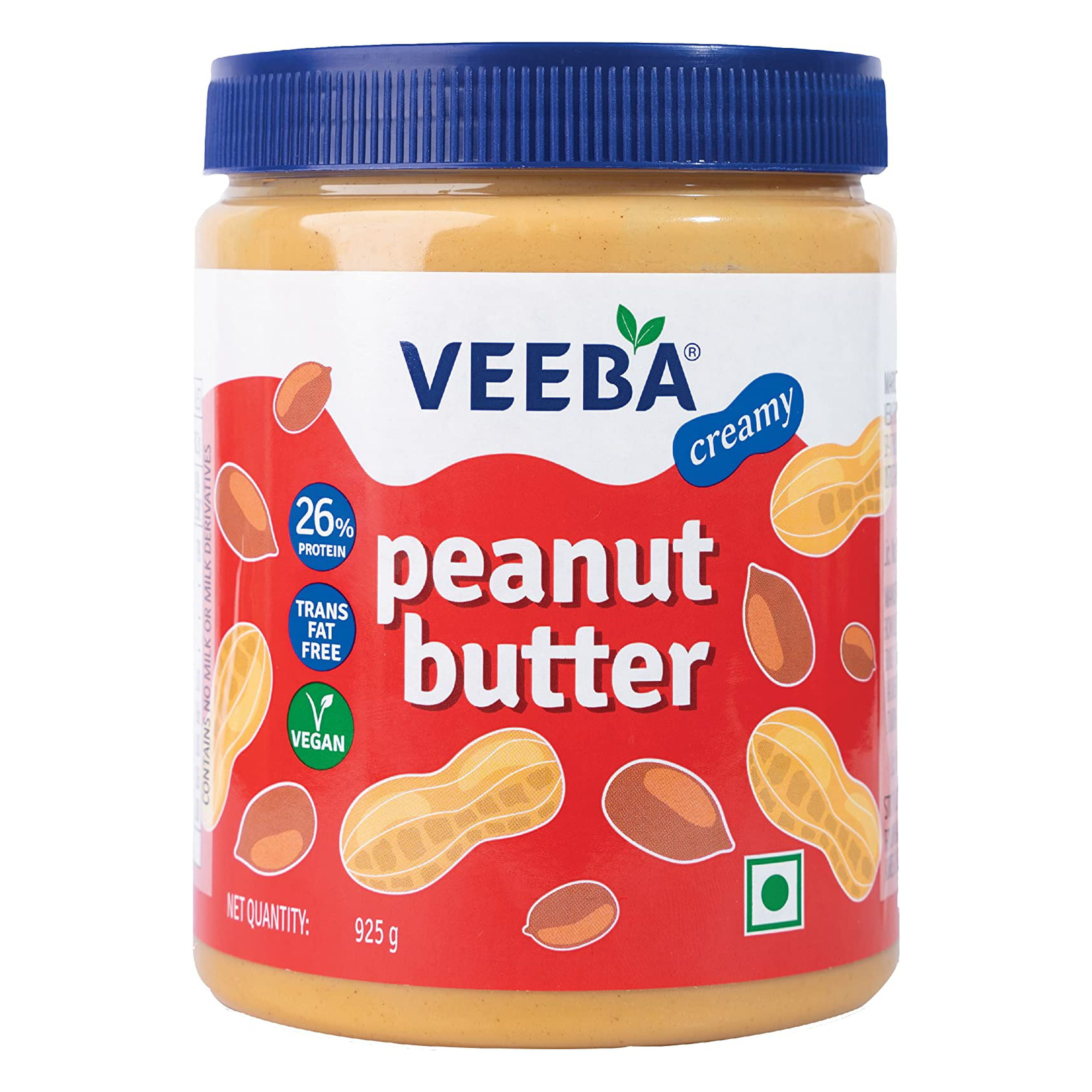 Veeba Creamy Peanut Butter High Protein Naturally Gluten Free