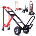 thumbnail image 1 of Veeboto 1000lbs Heavy-Duty Hand Truck 3-in-1 Convertible Folding Hand Truck with Wheels 10" All-Terrain Tires, Collapsible Cart for Moving, Warehouse, Logistics, Home, Office Red, 1 of 7
