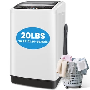 Veeboto 20lbs Portable Washing Machine, Fully Automatic Washing Machine with Drain Pump, 10 Wash Programs/8 Water Levels for Home, Apartment, Dorm