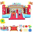 thumbnail image 1 of Veeboto Bounce House with 550W Blower, Indoor & Outdoor Jumping House with Double Slide, Jumping Area, Ball Basket, Ball Net, Target, Boxing Ring, Bounce Castle for Big Kids, 1 of 8