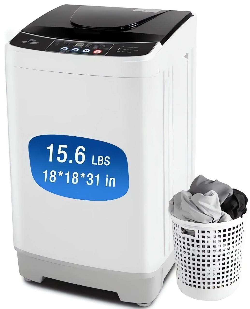 Veeboto Fully Automatic Washing Machine, 15.6lbs Washer Machine with 10