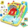 thumbnail image 1 of Veeboto Inflatable Water Slide with Blower, Water Park with Pool, Slide, Water Cannon, Climbing Wall, Basketball Hoop, Indoor Outdoor Bounce House for Backyard Party, Birthday Gift, Wet & Dry, 1 of 8