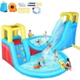 thumbnail image 1 of Qhomic Inflatable Water Slide, Bouncy House with Water Slide, Climbing Wall, Dual Splash Pool, 2 Water Gun & 520W Blower, Suitable for Backyard Park Outdoor, 1 of 10
