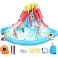 thumbnail image 1 of Veeboto Inflatable Water Slide with Splash Double Slide, Climbing Wall, Giant Water Play Ball Pool, 2 Spray Guns Kids Bouncy Castle, Outdoor/Indoor Bounce House, Backyard Water Slide Park, 1 of 7
