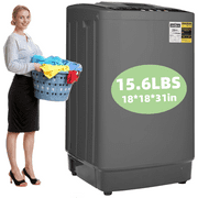 Veeboto Portable Washing Machine, 15.6LBS Washer Machine with Drain Pump, Small Full-automatic Washing Machine with 10 program/8 water level for Home, Apart, Dorm