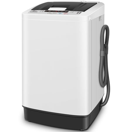 Veeboto Portable Washing Machine, 15.6LBS Washer Machine with Drain Pump, Small Full-automatic Washing Machine with 10 program/8 water level for Home, Apart, Dorm