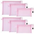 thumbnail image 1 of Veecome 6Pcs Mesh Cosmetic Bag Multifunctional Makeup Pouches with Zipper File Bag Organizer (A4/A5/A6 2Pcs/Each), 1 of 6