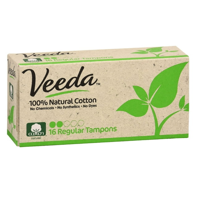 Veeda Applicator Free Tampons Regular, 16 Ct