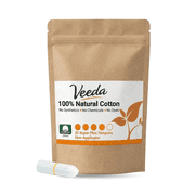 Veeda Super Plus Absorbency Non-Applicator Tampons, Unscented, Non-Toxic, 32 Count