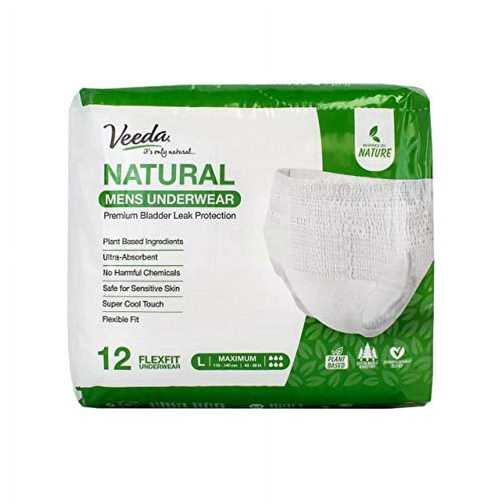 Veeda Natural Premium Incontinence Underwear for Men, for Bladder