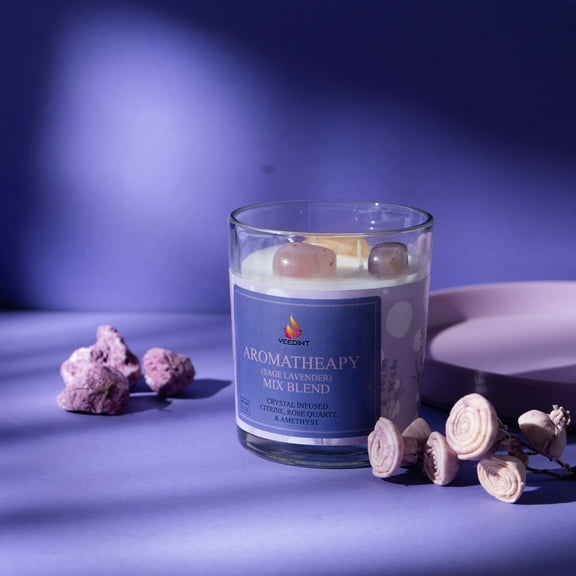Veedint 2-Wick Jar Candle, Aromatherapy, Lavender