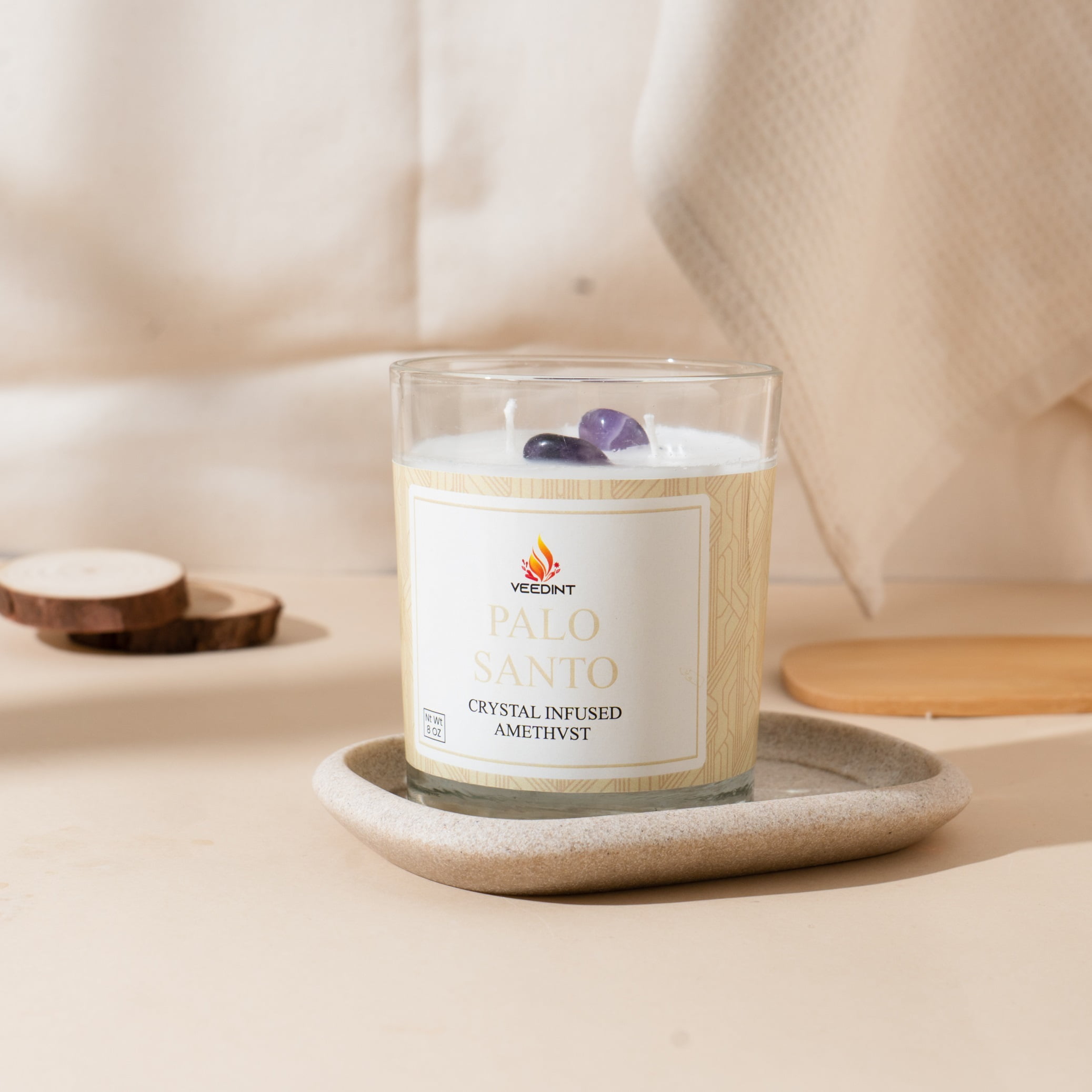 Veedint Candle Scented Candles, Jar Candle, Burn Time 24 hrs, Metal