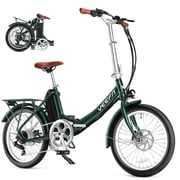 VEEFA Velora Foldable Electric Bike for Adults, Torque Sensor, 50 lbs Lightweight E-Bicycles, 500W 48V 10Ah 20 mph Battery, 20" Commuter City E-Bike, Class 2, UL 2849, Hunter Gree
