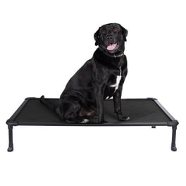 Veehoo Chewproof Dog Bed Cooling Raised Dog Cots with Silver Metal Frame XX Large Black Walmart