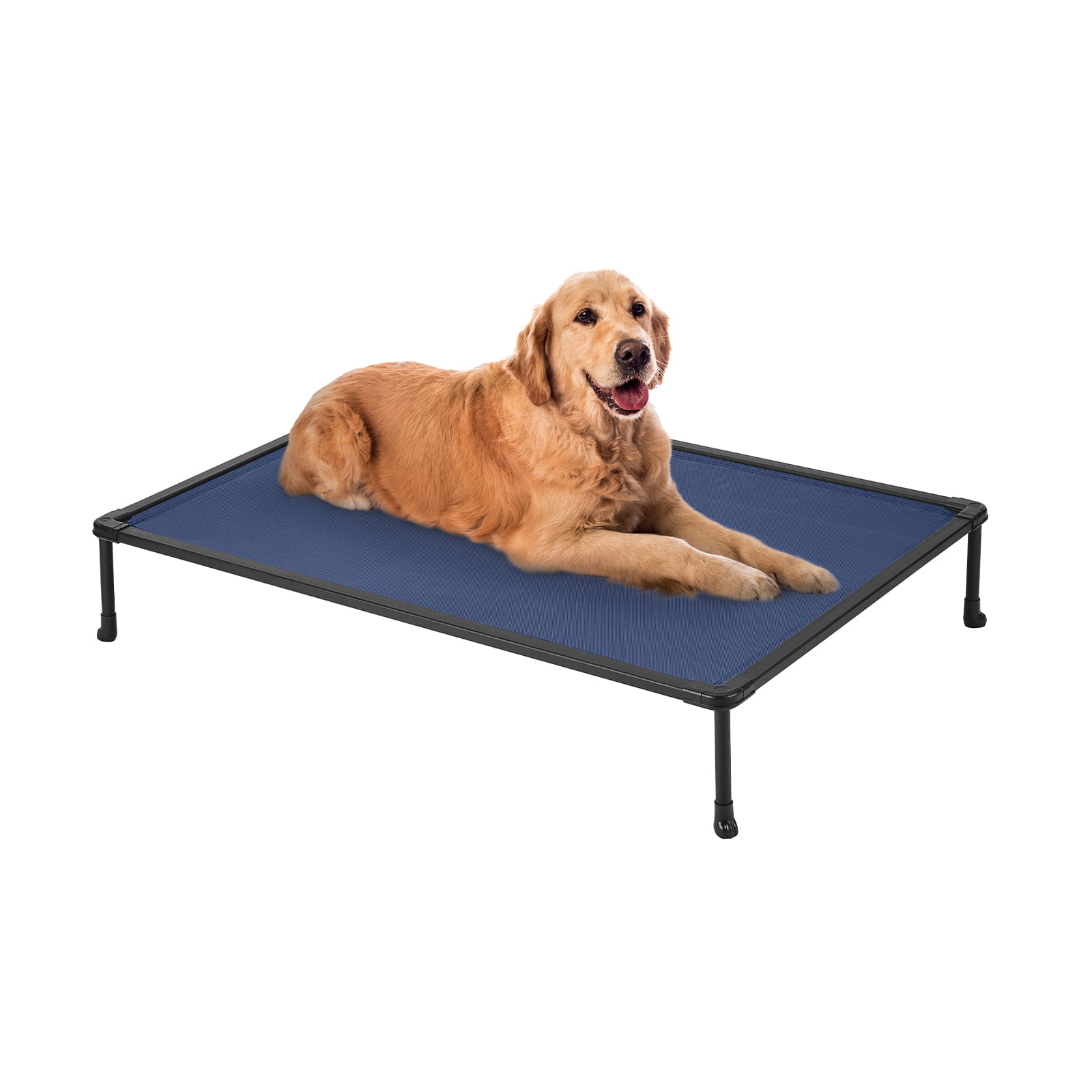 Veehoo Chewproof Dog Bed, Cooling Raised Dog Cots with Black Metal