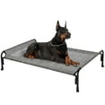 thumbnail image 1 of Veehoo Cooling Elevated Dog Bed, Chew Proof Dog Cot with Washable Mesh, X-Large, Black Silver, 1 of 10