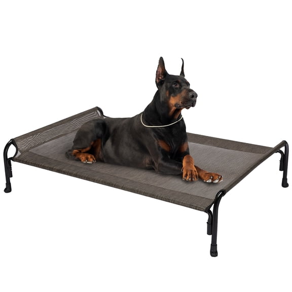Veehoo Cooling Elevated Dog Bed, Chew Proof Dog Cot with Washable Mesh, X-Large, Brown