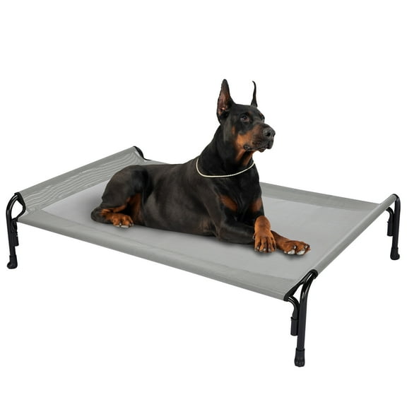 Veehoo Cooling Elevated Dog Bed, Chew Proof Dog Cot with Washable Mesh, X-Large, Grey