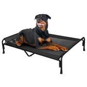 Veehoo Cooling Elevated Dog Bed, Chew Proof Dog Cot with Washable Mesh, XX-Large, Black