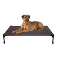 thumbnail image 1 of Veehoo Cooling Elevated Dog Bed, Portable Raised Pet Cot with Washable Mesh, Large, Brown, 1 of 9