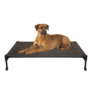 Veehoo Cooling Elevated Dog Bed, Portable Raised Pet Cot with Washable Mesh, Large, Brown