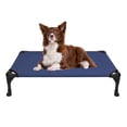 thumbnail image 1 of Veehoo Cooling Elevated Dog Bed, Portable Raised Pet Cot with Washable Mesh, Medium, Blue, 1 of 9