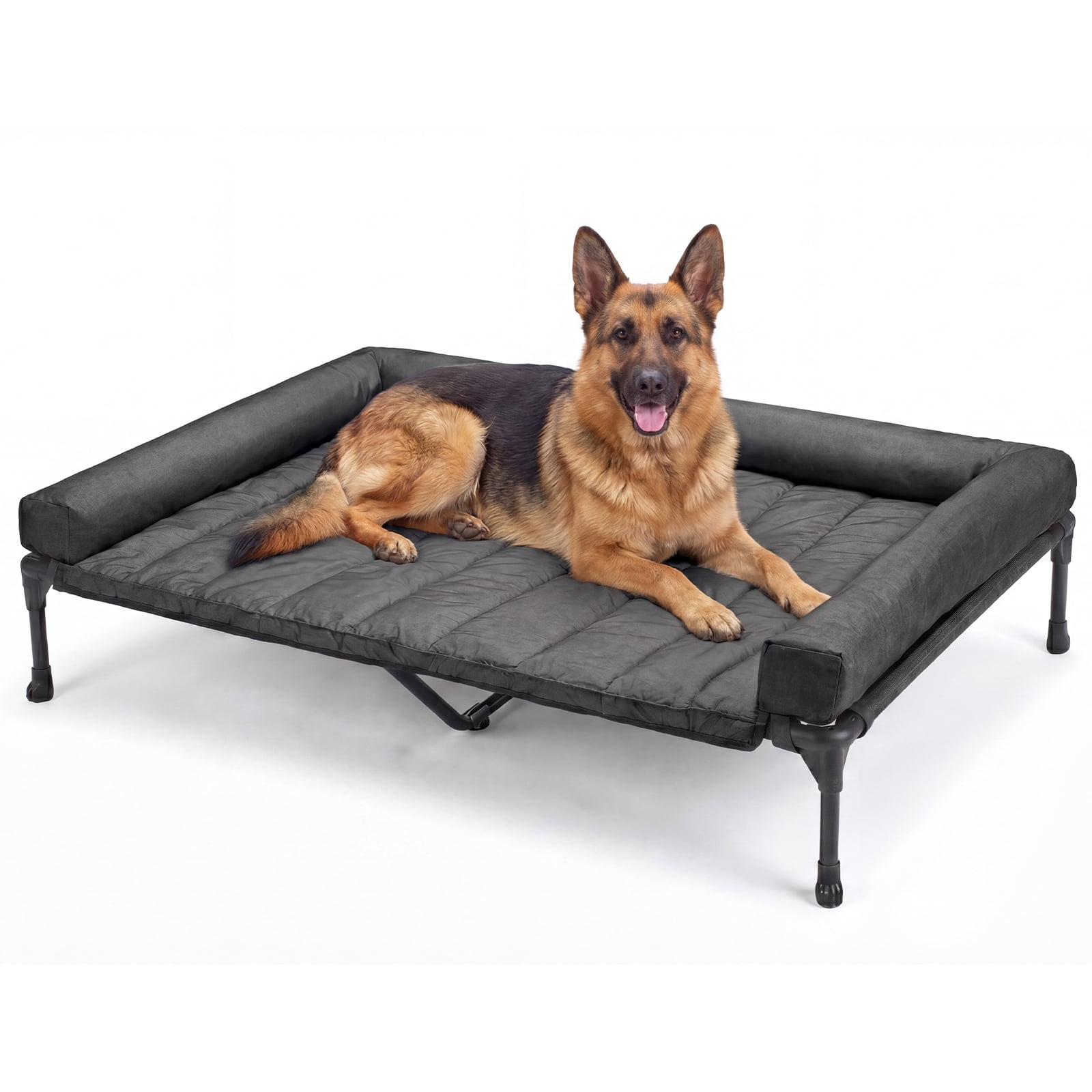 Veehoo Cooling Elevated Dog Bed + Waterproof Removable Pillow-Top Mat ...