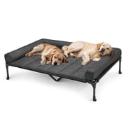 Veehoo Cooling Elevated Dog Bed + Waterproof Removable Pillow-Top Mat, Dog Sofa Bed, XXLarge, Black