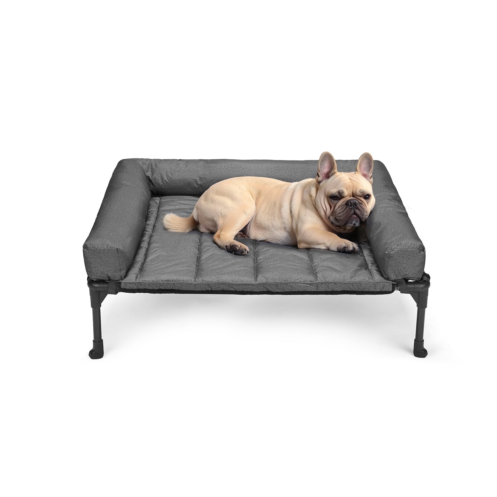 Veehoo Cooling Elevated Dog Bed, Medium, Waterproof Removable Pillow ...