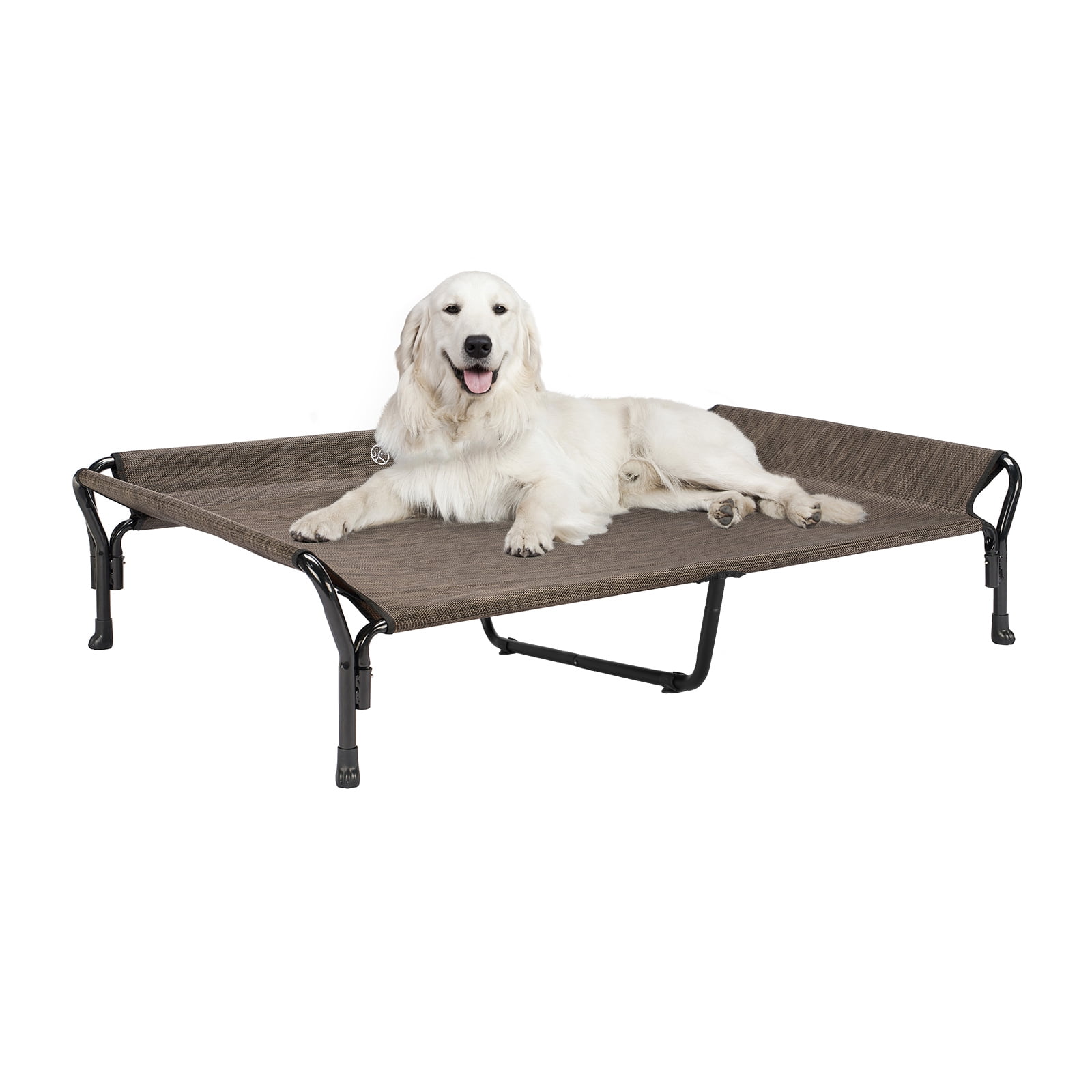 Veehoo Cooling Elevated Dog Bed with Guardrail & Slope Headrest, Teslin Mesh, X Large, Brown