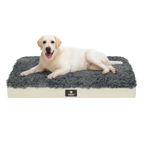 Veehoo Inflatable Dog Bed with Waterproof Air Mattress Removable Washable Cover Large Dark Grey