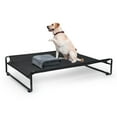 thumbnail image 1 of Veehoo Elevated Dog Bed with Dog Blanket, Outdoor Guardrail Raised Pet Cot, X-Large, Black, 1 of 9