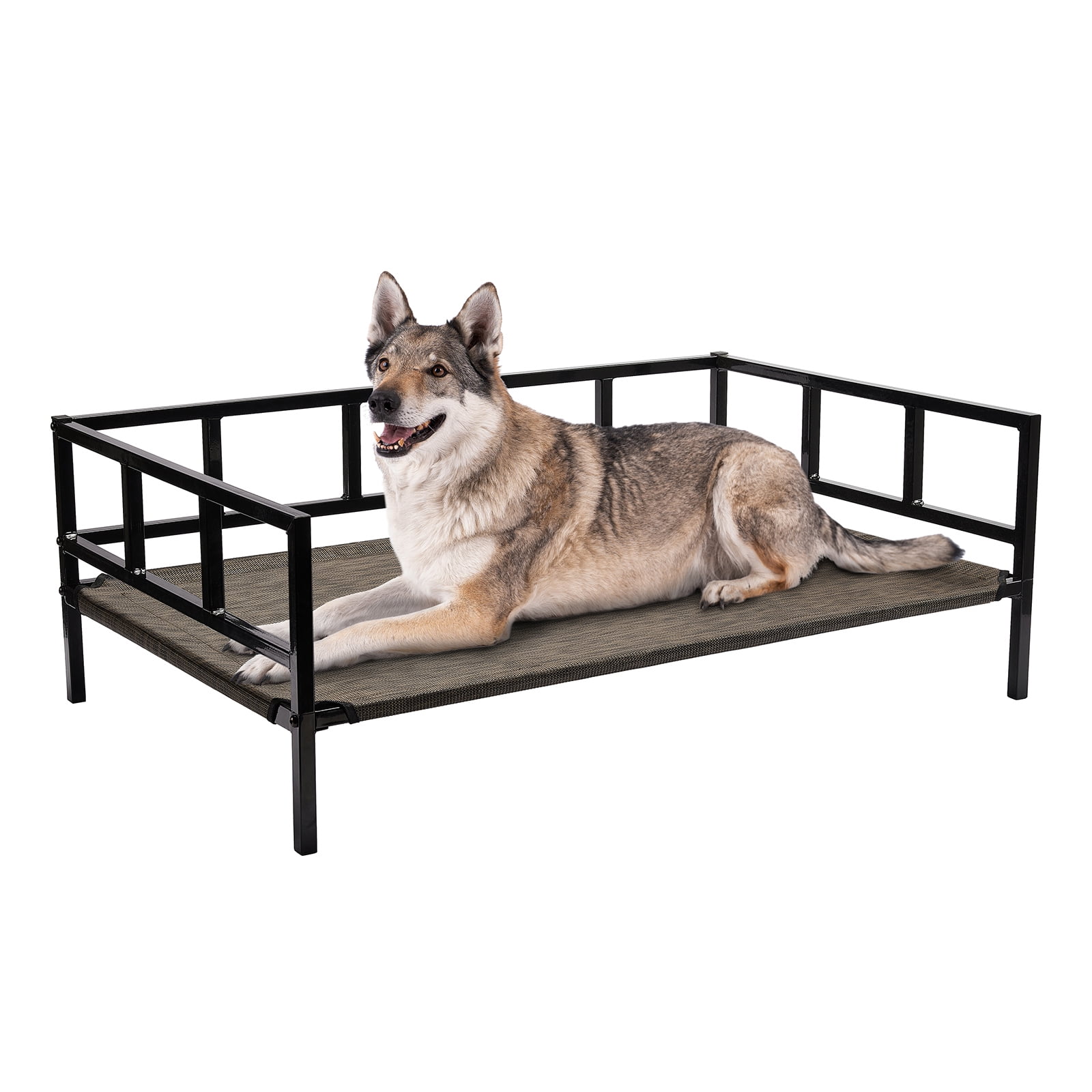 Veehoo Metal Elevated Dog Bed, Cooling Raised Pet Cot with Washable