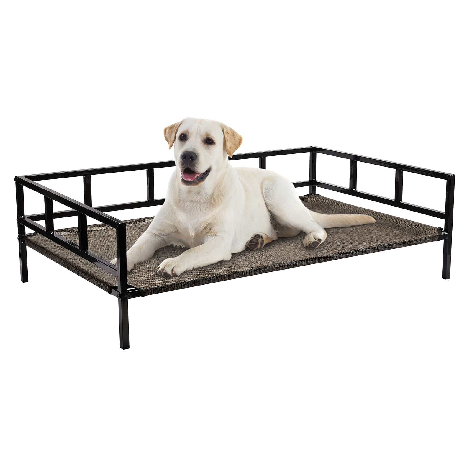 Veehoo Metal Elevated Dog Bed, Cooling Raised Pet Cot with Washable