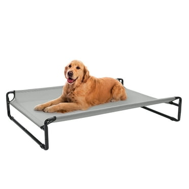 Veehoo Original Cooling Elevated Dog Bed, Raised Dog Cot with Washable Breathable Mesh, Large, Grey
