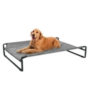 Veehoo Original Cooling Elevated Dog Bed, Raised Dog Cot with Washable Mesh, Large, Black Silver