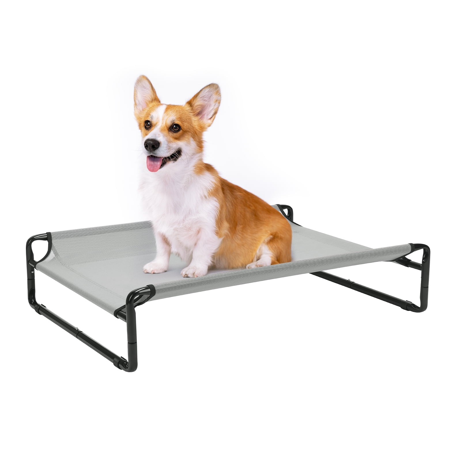 Veehoo Cooling Elevated Dog Bed, Medium, Grey, Outdoor Pet Camping Cot