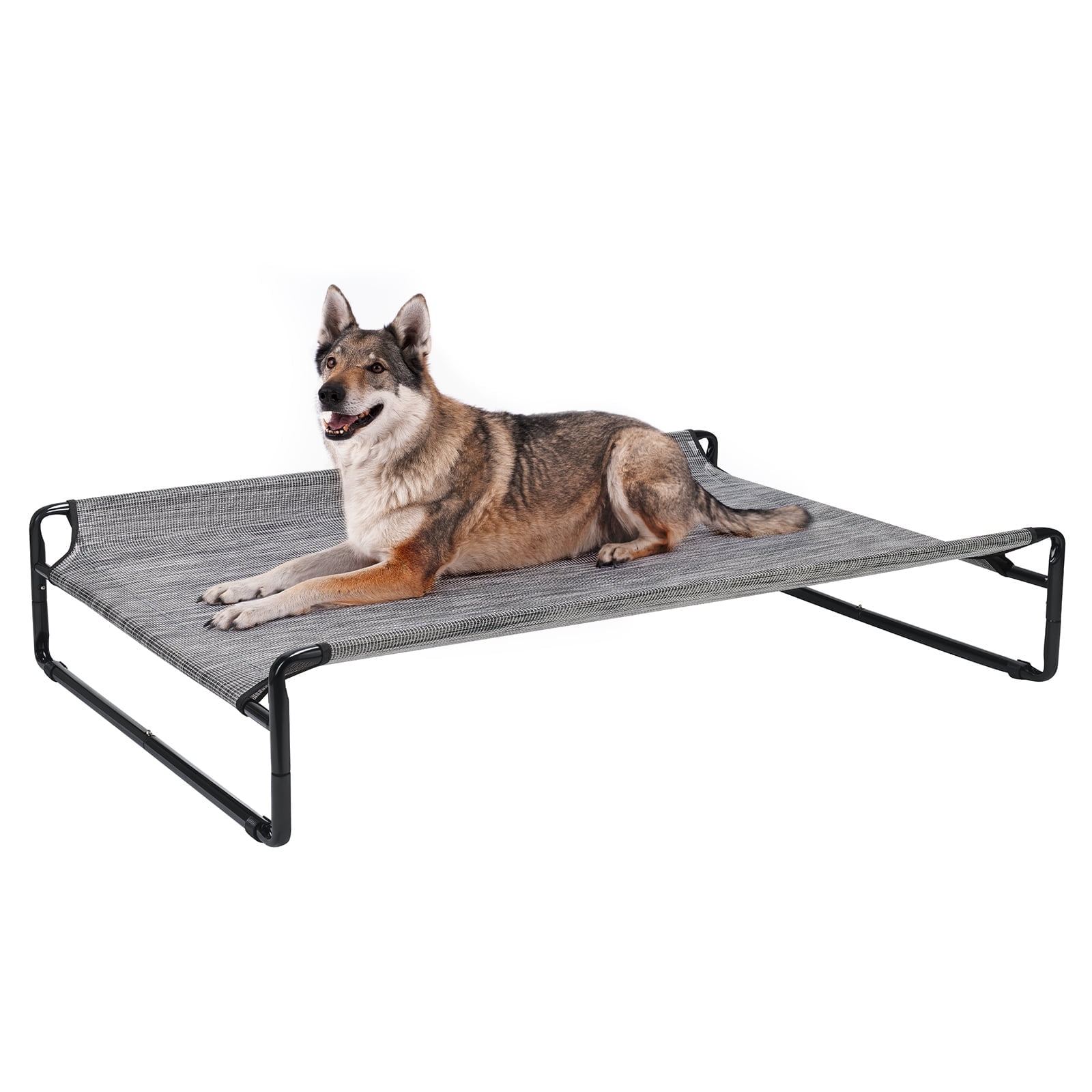 Chew Proof Elevated Dog Cot Bed Veehoo Beige Chewproof Elevated