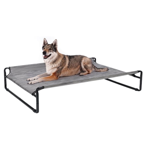 Veehoo Original Cooling Elevated Dog Bed, Raised Dog Cot with Washable Mesh, X-Large, Black Silver