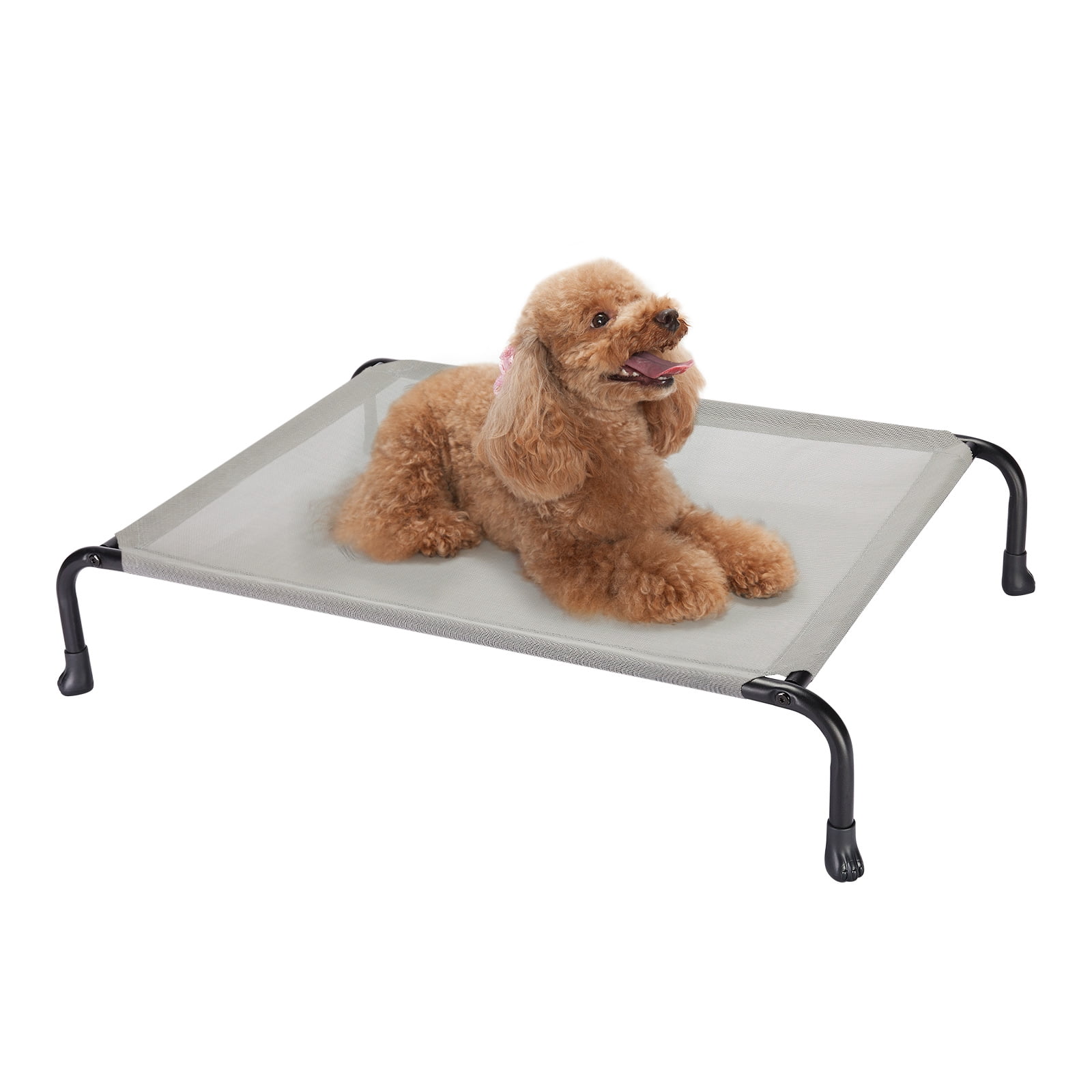 View of Veehoo Outdoor Elevated Dog Bed, Cooling Raised Pet Dog Cots with ...