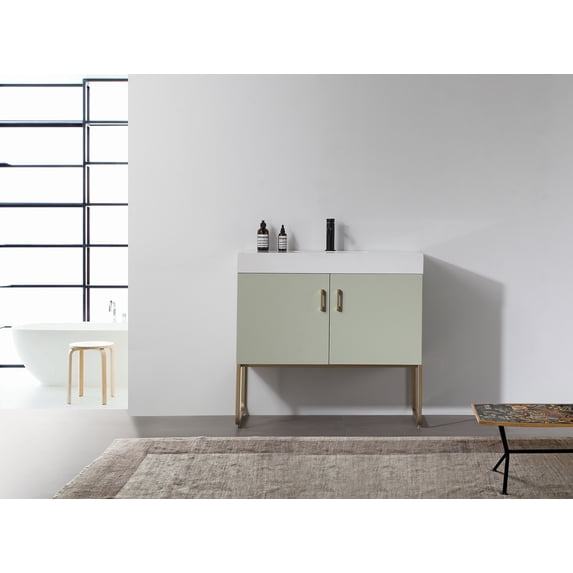 Veemon 36" Pine Mist Dual Mount Bathroom Vanity