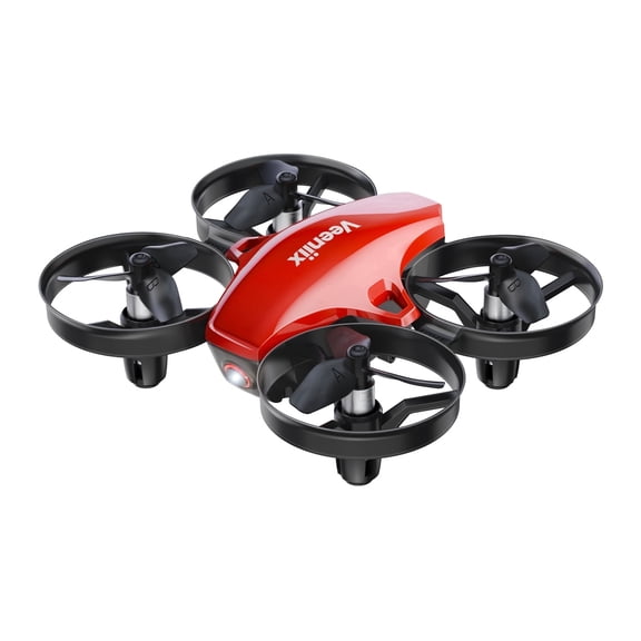 Veeniix V995 Mini Drone for Kids and Beginners with 3 Batteries, Indoor RC Quadcopter with Auto Hover and 3D Flips, Red