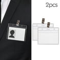 thumbnail image 1 of Veeogra 2pc Clear Plastic ID Card Holder,Waterproof Resealable Credit Card Sleeve,Plastic Card Protector.Work ID Card Holder,Thick Travel Event Card Holder,Vinyl Plastic Resealable Pocket, 1 of 7