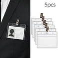 thumbnail image 1 of Veeogra 5pc Clear Plastic ID Card Holder,Waterproof Resealable Credit Card Sleeve,Plastic Card Protector.Work ID Card Holder,Thick Travel Event Card Holder,Vinyl Plastic Resealable Pocket, 1 of 7