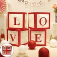 thumbnail image 1 of Veeogra Balloon Box Transparent Wide Application Plastic Square Clear DIY Letter Box Decor,Red, 1 of 9
