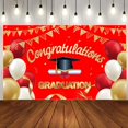 thumbnail image 1 of Veeogra Background,Graduation Decorations 2025,New Graduation Season 2023 Party Decoration Background Cloth Graduation Party Background Flag Banner,Classroom Decor,Party Favors,Red, 1 of 4