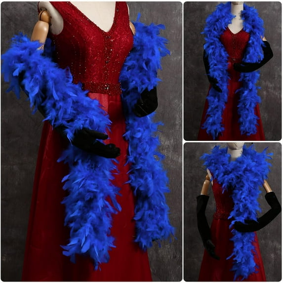Veeogra Party Decorations,Home Decor,1PC 2M DIY Craft Home Dancing Wedding Party Costume Decoration Feather Scarf Party Decoration Scarf,Party Favors,Office Decor,Blue
