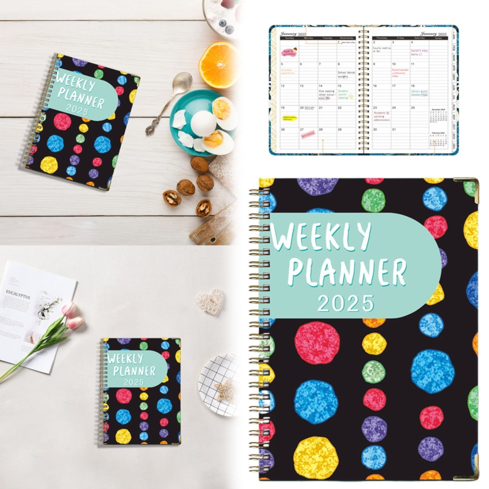Veeogra Clearance Items,Notebook,2025 Planner Weekly ＆ Monthly