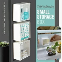 Veeogra Clearance Items,Wall-Mounted Storage Storage Storage Box Box Creative Wall Flip-up Storage Small Home Box Transparent Object Bathroom Products